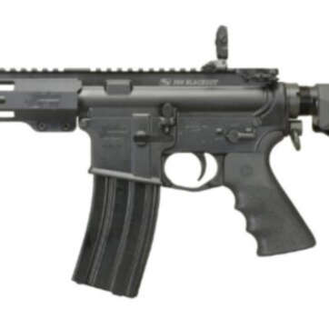 Windham RP9SFS 300 Blackout, 9" Barrel, 1:7 Twist, Flash Hider, Aluminum Receivers, Anodized Finish, Black Color, 5- Position SB Brace, Hogue Pistol Grip, 7" Forearm, Front/Rear Flip Sights, 30Rd, 1 Mag - Handsguns | American Guns & Ammo