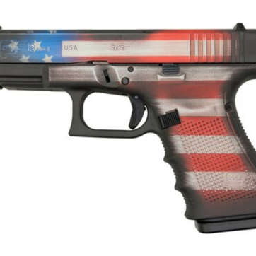 Glock 19 Gen4 9mm, 4" Barrel, Battleworn USA Flag, 15rd - Handsguns | American Guns & Ammo
