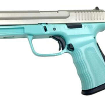 FMK 9C1 G2 9mm, 4", 10rd, Light Blue Polymer Frame, Silver Slide - Handsguns - American Guns & Ammo