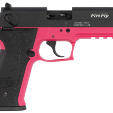 GSG FireFly, .22 LR, 4.9" Barrel, 10rd, SA/DA, Black Slide, Pink - Handsguns | American Guns & Ammo