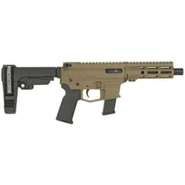 Angstadt Arms, UDP-9 AR-15 Pistol, 9MM, 6" Barrel Flat Dark Earth, SBA3 Brace, M-LOK Handguard 15rd Glock Mag - Handsguns | American Guns & Ammo