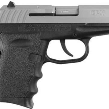 SCCY CPX-2 Two Tone 9mm Natural Satin Stainless Steel Slide, Black Frame, 10 Round - Handsguns | American Guns & Ammo