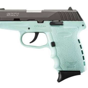 SCCY CPX-2 Double 9mm 3.1" Barrel, Robin Egg Blue Polymer Grip, 10rd - Handsguns | American Guns & Ammo