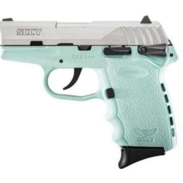 SCCY CPX-1 9mm, 3.1", 10rd, Robin Egg Blue Frame, SS Slide - Handsguns | American Guns & Ammo