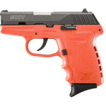 SCCY CPX-2 No Manual Safety 9mm 3" Barrel Carbon Black Slide Orange Frame 10rd Mag - Handsguns | American Guns & Ammo