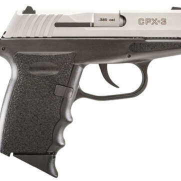 SCCY CPX-3, .380 ACP, 4.96" Barrel, 10rd, Black Grip, Stainless Steel Slide - Handsguns - American Guns & Ammo