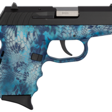 SCCY CPX-2 Carbon 9mm, 3.1" Barrel, Kryptek Pontus Grip, Black Stainless Steel Slide, 10rd - Handsguns | American Guns & Ammo