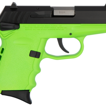 SCCY CPX-1 Carbon 9mm, 3.1" Barrel, Lime Grip, Black Stainless Steel Slide, 10rd - Handsguns | American Guns & Ammo