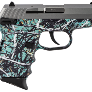SCCY CPX-1 Carbon 9mm, 3.1" Barrel, Muddy Girl Serenity Grip, Stainless Steel Slide, 10rd - Handsguns | American Guns & Ammo