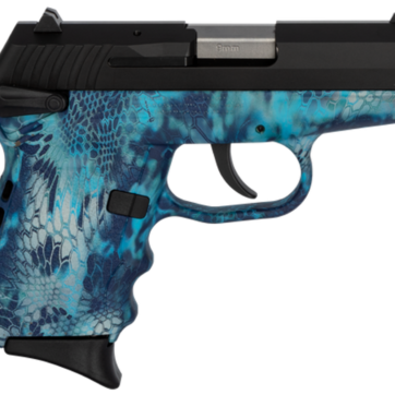 SCCY CPX-1 Carbon 9mm, 3.1" Barrel, Kryptek Pontus Grip, Black Stainless Steel Slide, 10rd - Handsguns | American Guns & Ammo