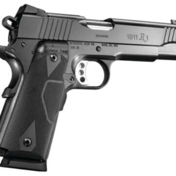 Remington 1911 R1 45 ACP Enhanced, Crimson Trace Laser Grip 5 Barrel Satin Black Oxide Finish 8 Round Mag - Handsguns | American Guns & Ammo