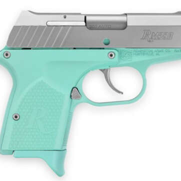 Remington RM380 Micro 380 ACP 2.9" Barrel, Light Blue Polymer Grip, Aluminum Frame, SS Slide 6rd Mag - Handsguns | American Guns & Ammo