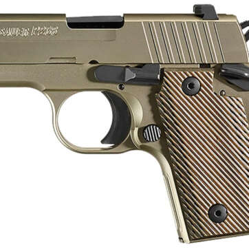 SIG 238 380ACP, 2.7" Barrel, Nickel Finish,Vector Grips, 6rd Mag - Handsguns | American Guns & Ammo