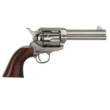 Cimarron Pistolero 357 Mag, 4 3/4" Barrel, Walnut, Brass Backstrap, Nickel, 6rd - Handsguns | American Guns & Ammo