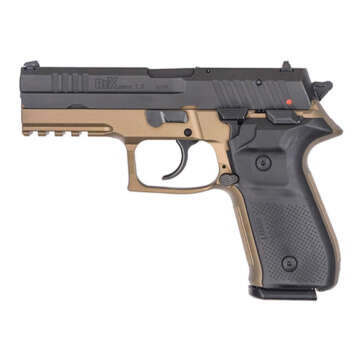 FIME Rex Zero 1S 9mm, 4.3" Barrel, Flat Dark Earth, Rail, Fixed Sights, 2x10rd Mags - Handsguns | American Guns & Ammo