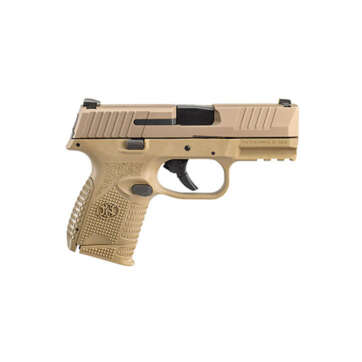 FN 509 Compact 9mm, 3.7" Barrel, HiViz Front, NTS, Flat Dark Earth, 15rd - Handsguns | American Guns & Ammo