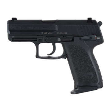 HK, USP40, V1, Double Action/Single Action, Semi-automatic, Polymer Frame Pistol, 40 S&W, 3.58" Barrel, Black, 3 Dot Sights, Manual Thumb Safety, 10 Rounds, 2 Magazines - Handsguns | American Guns & Ammo