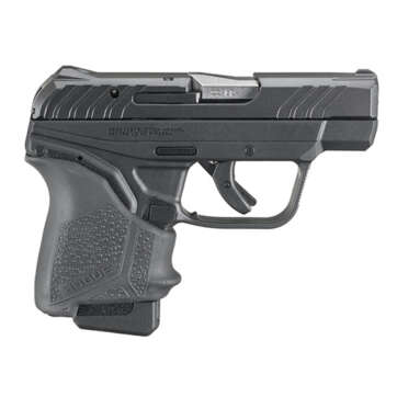 Ruger, LCP II, Semi-automatic Pistol, Double Action Only, Compact, 22 LR, 2.75" Barrel, Nylon Frame, Black, Hogue Grip Sleeve, Fixed Sights, 1-10Rd Magazine, Right Hand, Manual Safety - Handsguns | American Guns & Ammo
