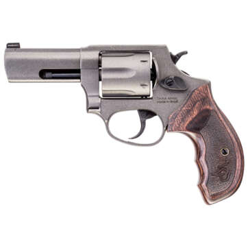 Taurus 856 Defender 38 Spl + P 6rd 3" Stainless Cerakote Cylinder Tungsten Cerakote Frame Altamont Wood Grip - Handsguns | American Guns & Ammo