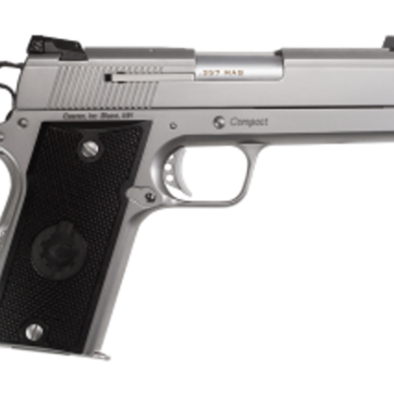 Coonan Compact 357 Mag, 4", Satin Stainless, Fixed White Dot Sights, Black Alum Grips, 2 Mags (Special Order) - Handsguns - American Guns & Ammo