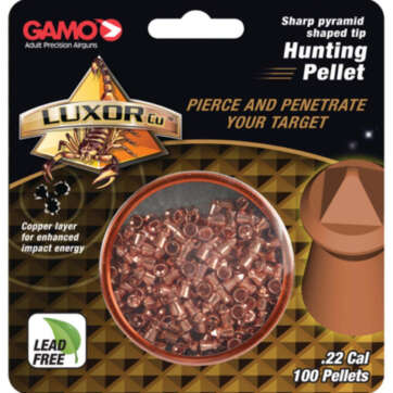 Gamo Luxor CU Pellets .22 Sharp Pyramid Shaped Tip 100 Per Blister Pack - Air Guns & BB Guns | American Guns & Ammo