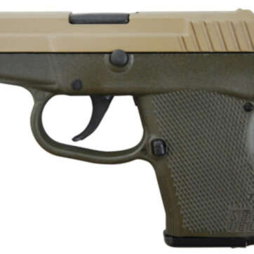 Kel-Tec P-32 .32 ACP 2.68" Barrel Cerakote Tan Slide Cerakote Olive Drab Green Grip/Frame Double Action Only 7rd - Handsguns | American Guns & Ammo