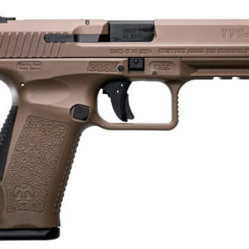 Canik TP9SF 9mm, 4.46" Barrel, Flat Dark Earth, Cerakote, Black, 18rd - Handsguns | American Guns & Ammo