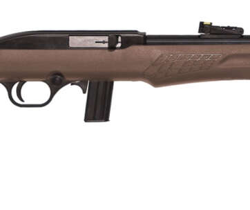 Rossi RS22 22 LR, 18" Barrel, Brown, Synthetic Stock, 10Rd, Adjustable Sights - RIFLES | American Guns & Ammo