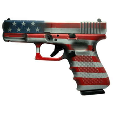 Glock G19 Gen4 9mm, 4" Barrel, American Flag, 15rd - Handsguns | American Guns & Ammo