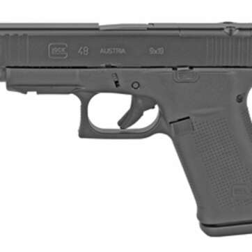 Glock G48 MOS Compact 9mm, 4.17" Glock Marksman Barrel, Fixed Sights, Black, 10rd - Handsguns | American Guns & Ammo