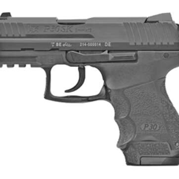 HK P30SK Sub-Compact V1 Light LEM 9mm 3.27" 10+1,13+1 Black Steel Slide Black Interchangeable Backstrap Grip - Handsguns | American Guns & Ammo