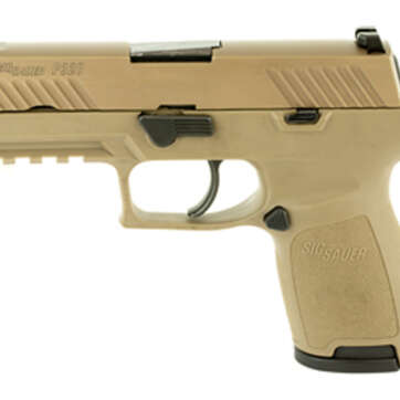 Sig P320 Compact 9mm, FDE, Striker Fired, DAO, Medium Grip, 10rd - Handsguns - American Guns & Ammo