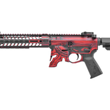 Spikes Spartan AR-15 Pistol 5.56/.223, 11.5" Barrel, M-Lok, SBA3 Brace, Red/Black - Handsguns | American Guns & Ammo
