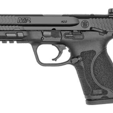 Smith & Wesson M&P 2.0, Optics Ready, Striker Fired, Compact Frame, 9mm, 4" Barrel, Thumb Safety, Black, 15Rd, 2 Mags, Tall White Dot Sights - Handsguns | American Guns & Ammo