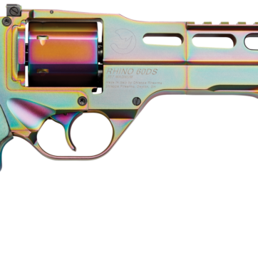 Chiappa Firearms Rhino, 60DS, Revolver, Double/Single Action, 357 Magnum/38 Spl, 6" Barrel, Alloy Frame, Nebula Mix Color Finish, Blue Laminate Medium Grips, 6Rd - Handsguns | American Guns & Ammo