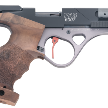Chiappa FAS 6007 22 LR 5.63" Barrel, Black Anodized Aluminum Right Handed Adjustable Match Walnut Grip, 5rd Mag - Handsguns | American Guns & Ammo