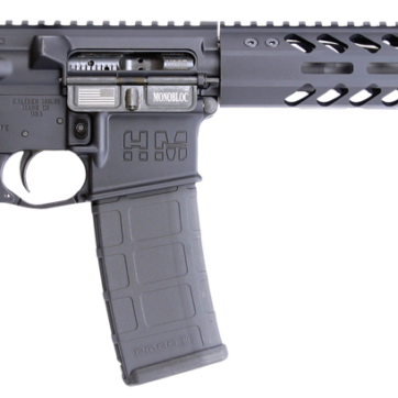 HM Defense Raider M5AR 223 Rem/5.56mm, 12.5" MONOBLOC Barrel, Midlength Gas System, Integral Gas Block, 1:8 Twist, Muzzle Brake, Black, Anodized, 10 3/8" Free Float Rail, M-LOK, Shockwave 2.0 Brace - Handsguns | American Guns & Ammo