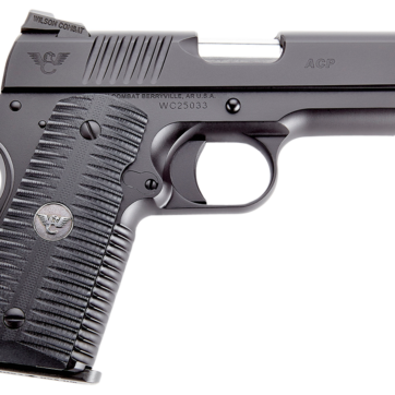 Wilson Combat ACP Compact 1911 SAO 45 ACP 4" 7rd Black Armor-Tuff Carbon Steel Black G10 Eagle Claw Grip - Handsguns | American Guns & Ammo