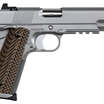 Dan Wesson Specialist 9mm Luger 5" Barrel Stainless Steel Black/Brown G10 Grip, 10rd Mag - Handsguns | American Guns & Ammo