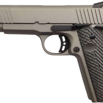 Rock Island EFS 1911, Full Size, 45ACP, 5" Barrel, Alloy Frame, Grey Cerakote Finish, G10 Grips, Ambidextrous Safety, Fixed Sights, 8Rd, 1 Magazine - Handsguns | American Guns & Ammo