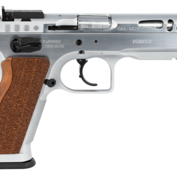 IFG Defiant Stock Master Large 9mm, 4.75" Barrel, Chrome, Hard Wood Grip, 17rd - Handsguns | American Guns & Ammo