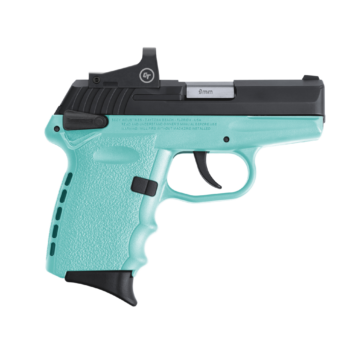 SCCY Industries CPX-1 RD 9mm 3.10" 10+1 Black Nitride Stainless Steel Slide Robin Egg Blue Polymer Grip CTS-1500 Red Dot - Handsguns | American Guns & Ammo
