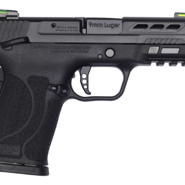 Smith & Wesson Performance Center Shield EZ Compact, 9mm, 3.8" Ported Barrel, Thumb Safety, Hi-Viz Litewave H3 Tritium/Lightpipe Sights - Handsguns | American Guns & Ammo