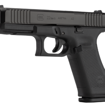 Glock 22 Gen5 M.O.S. Full Size 40S&W, 4.49" Marksman Barrel, Matte, Ambi Slide Stop Lever, Flared Well, nDLC Slide and Barrel, No Grooves, 3x15rd Mags - Handsguns | American Guns & Ammo