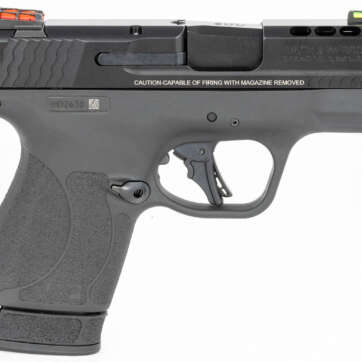 Smith & Wesson, Shield Plus, Performance Center, Includes EDC Kit - Oasis Liner Lock Folding Knife & Delta Force CS LED Flashlight, Striker Fired, Micro Compact, 9mm, 3.1" Ported Barrel, Polymer Frame, Thumb Safety, Fiber Optic Sights, Flat Face Trig - Handsguns | American Guns & Ammo