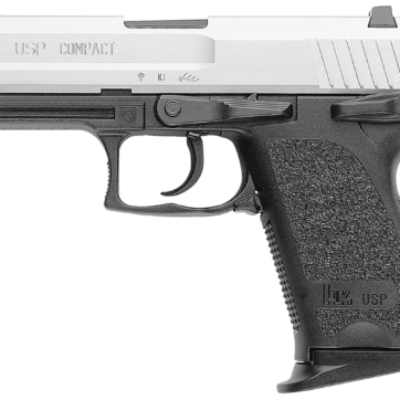 HK USP9 Compact Stainless (V1) DA/SA, safety/decocking lever on left, two 10rd magazines - Handsguns - American Guns & Ammo