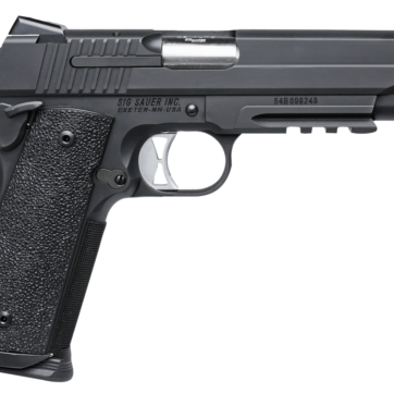 SIG 1911 357 SIG 5IN TAC OPS BLK SAO Siglite Ergo XT Grip (4) 8RD Steel MAG Rail - Handsguns | American Guns & Ammo