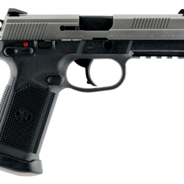 FN LE FNX-45 45 Automatic Colt Pistol (ACP) Single/Double 4.5", Black Interchangeable Backstrap Grip Black Polymer Frame Stainless Steel Slide, 15 rd - Handsguns | American Guns & Ammo