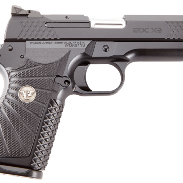 Wilson Combat, EDCX9, Semi-automatic, Compact, 9mm, 4" Barrel, Black Armor Tuff Finish, Green Fiber Optic Sights, Manual Safety, Non-Lightrail, 15Rd - Handsguns | American Guns & Ammo
