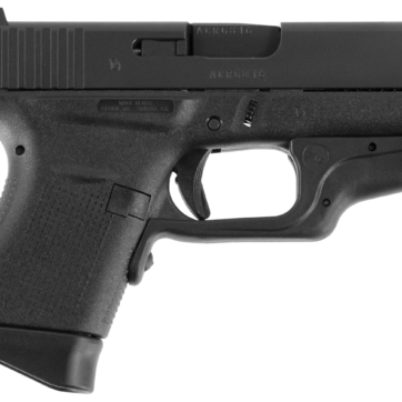 Glock G43, 9mm, 3.39",Crimson Trace Laserguard & Pocket Holster, 6rd - Handsguns - American Guns & Ammo